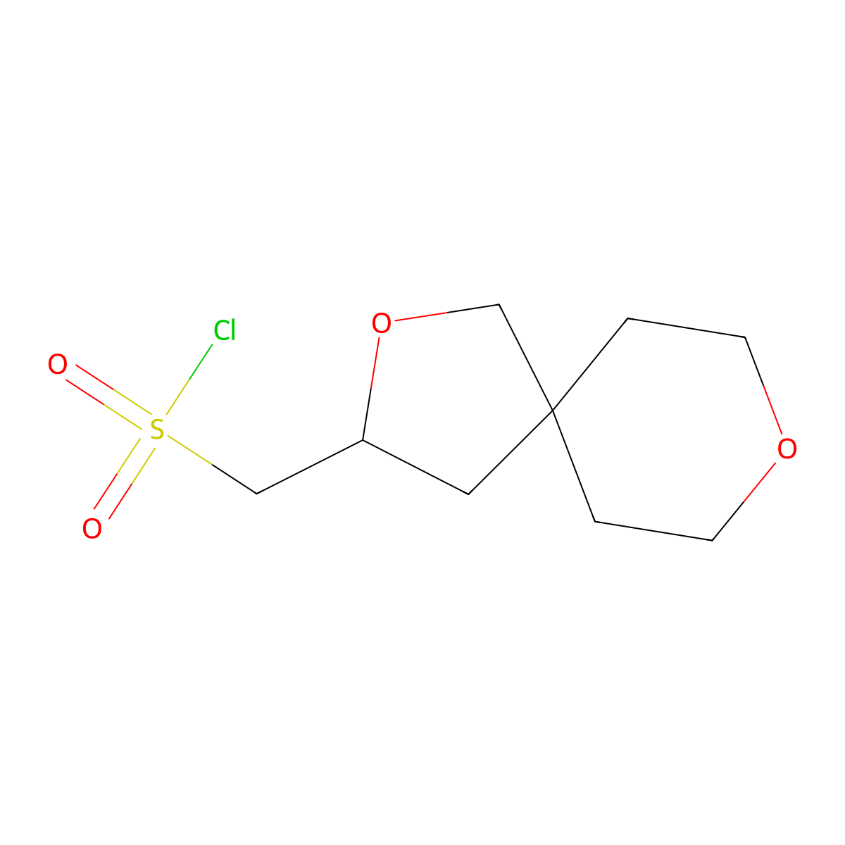 {2,8-Dioxaspiro[4.5]decan-3-yl}methanesulfonyl chloride molecular structure, CAS 2138278-75-6