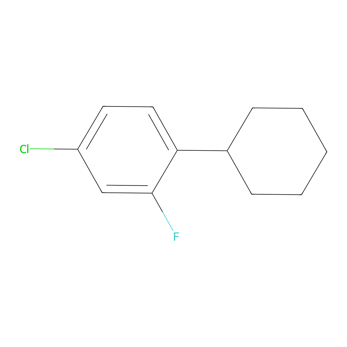 4-Chloro-1-cyclohexyl-2-fluorobenzene molecular structure, CAS 2138278-98-3