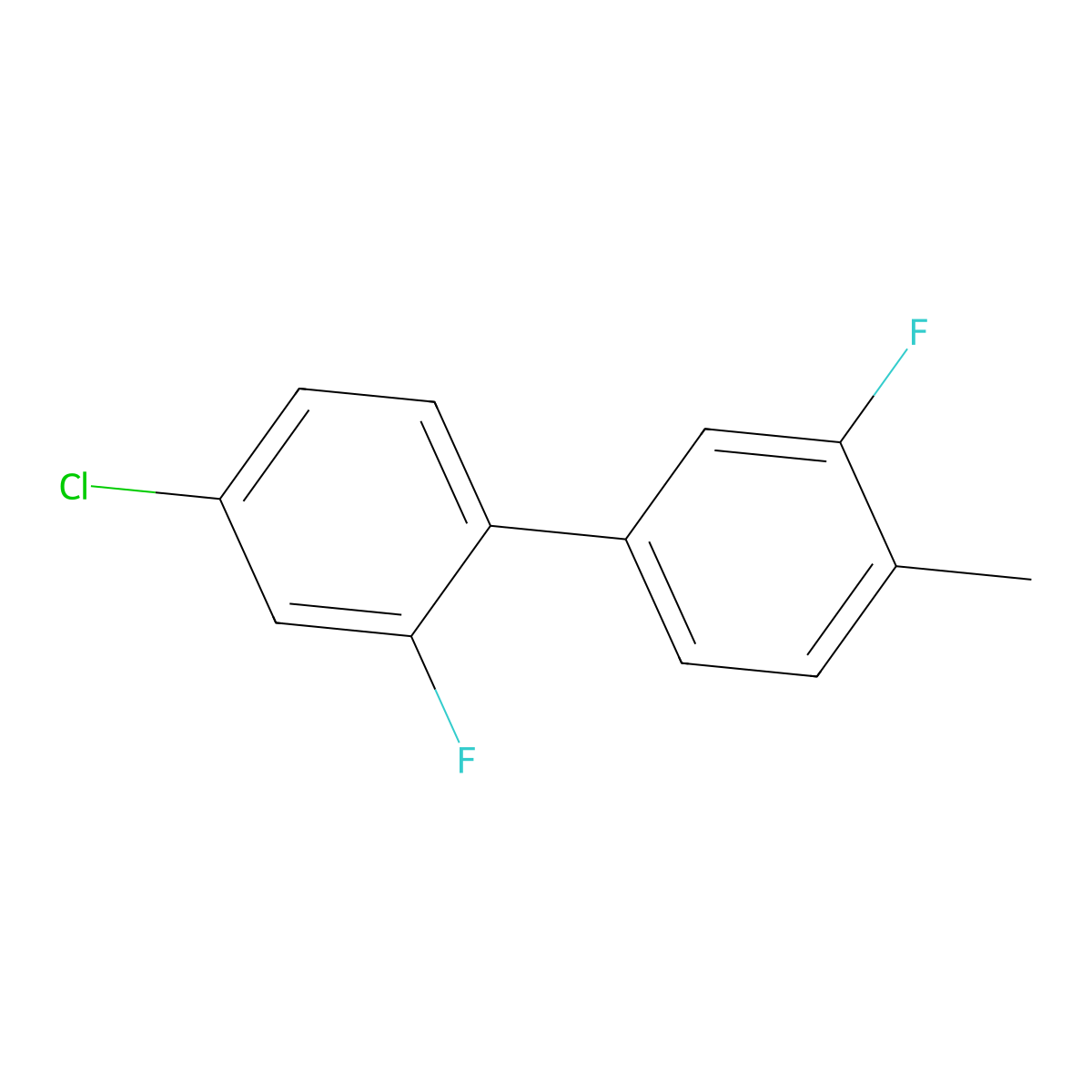 4-(4-Chloro-2-fluorophenyl)-2-fluoro-1-methylbenzene molecular structure, CAS 2138279-21-5