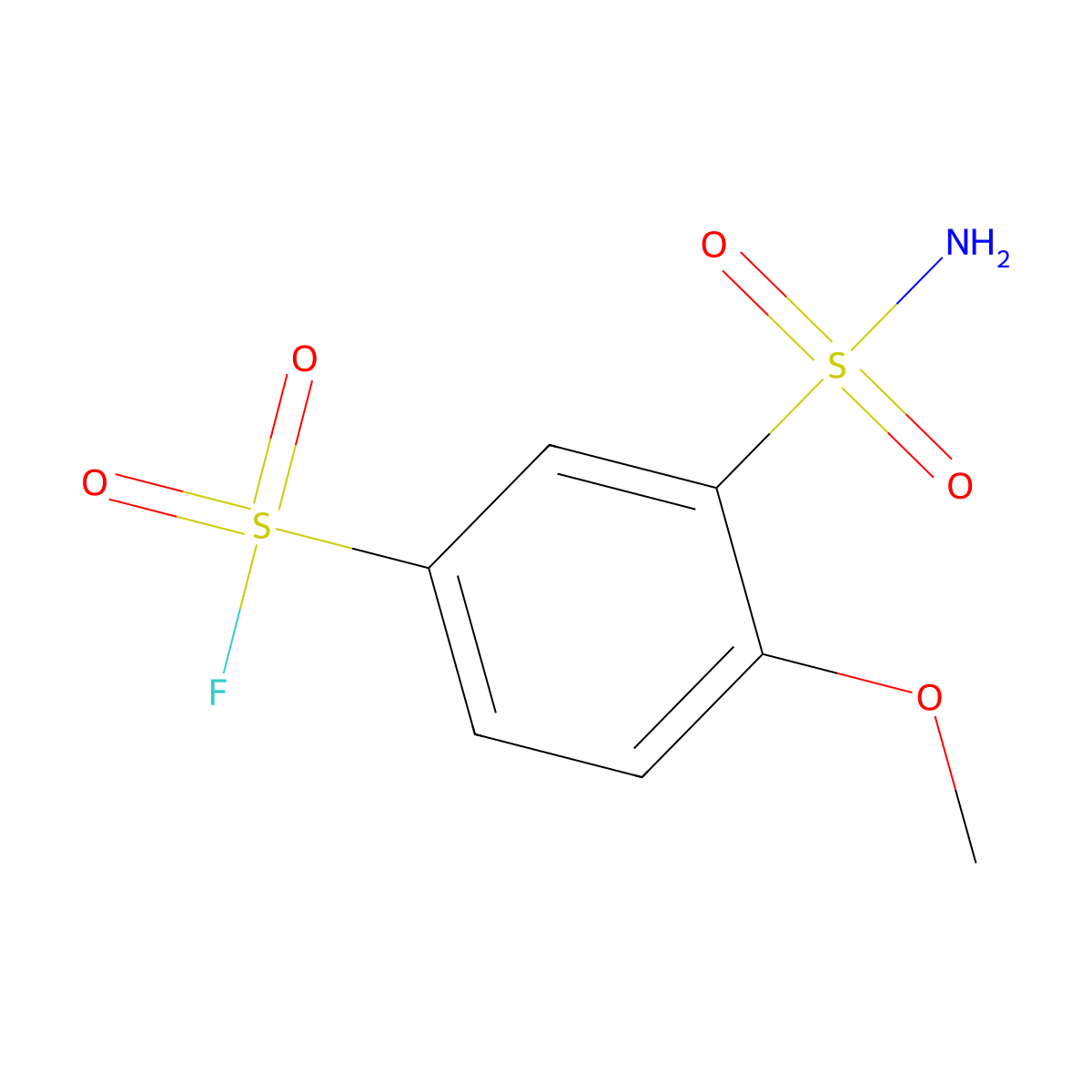 4-Methoxy-3-sulfamoylbenzene-1-sulfonyl fluoride molecular structure, CAS 2138279-55-5