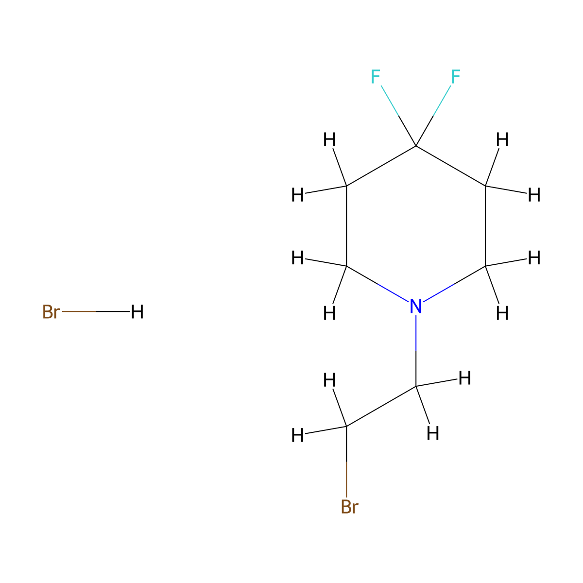 1-(2-Bromoethyl)-4,4-difluoropiperidine hydrobromide molecular structure, CAS 2138280-09-6