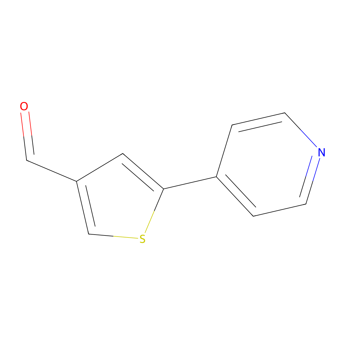 5-(Pyridin-4-yl)thiophene-3-carbaldehyde molecular structure, CAS 2138281-11-3