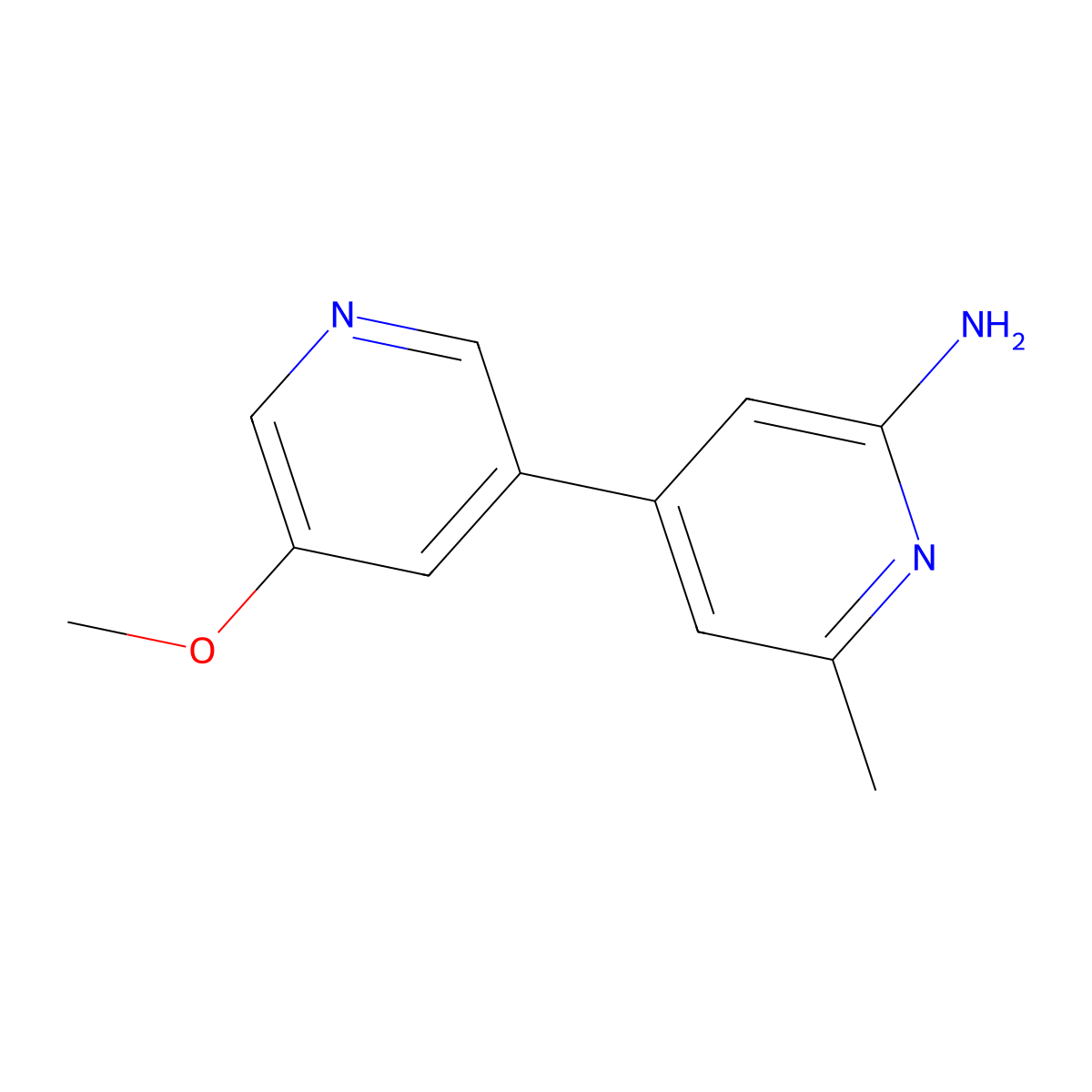 4-(5-Methoxypyridin-3-yl)-6-methylpyridin-2-amine molecular structure, CAS 2138282-02-5