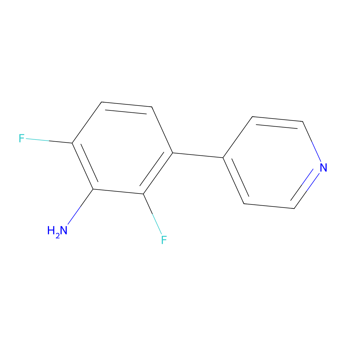 2,6-Difluoro-3-(pyridin-4-yl)aniline molecular structure, CAS 2138285-53-5