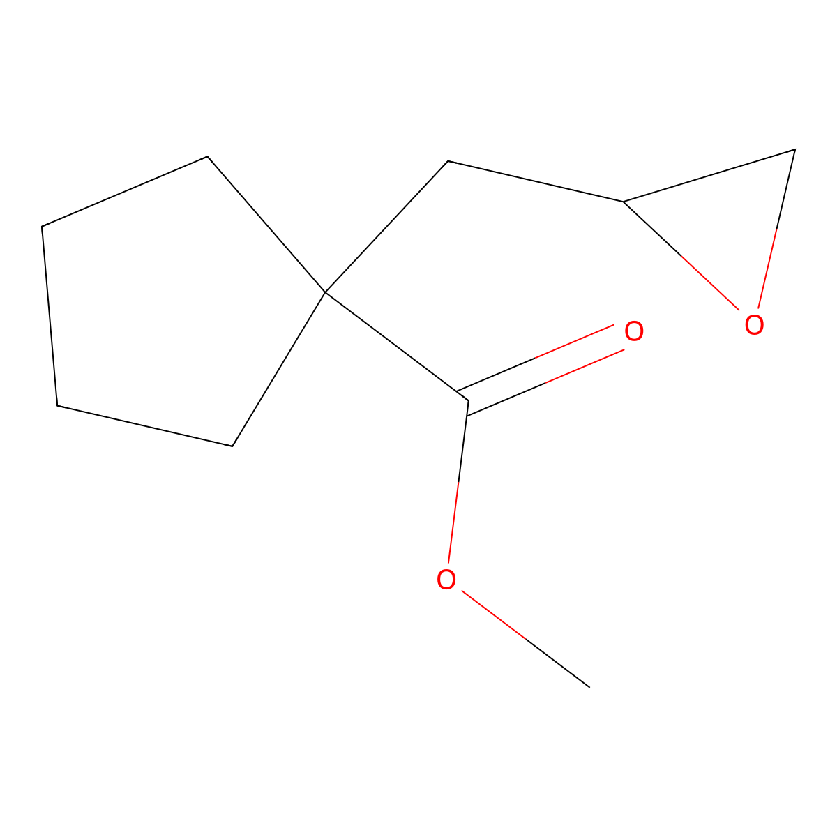Methyl 1-[(oxiran-2-yl)methyl]cyclopentane-1-carboxylate molecular structure, CAS 2138285-69-3