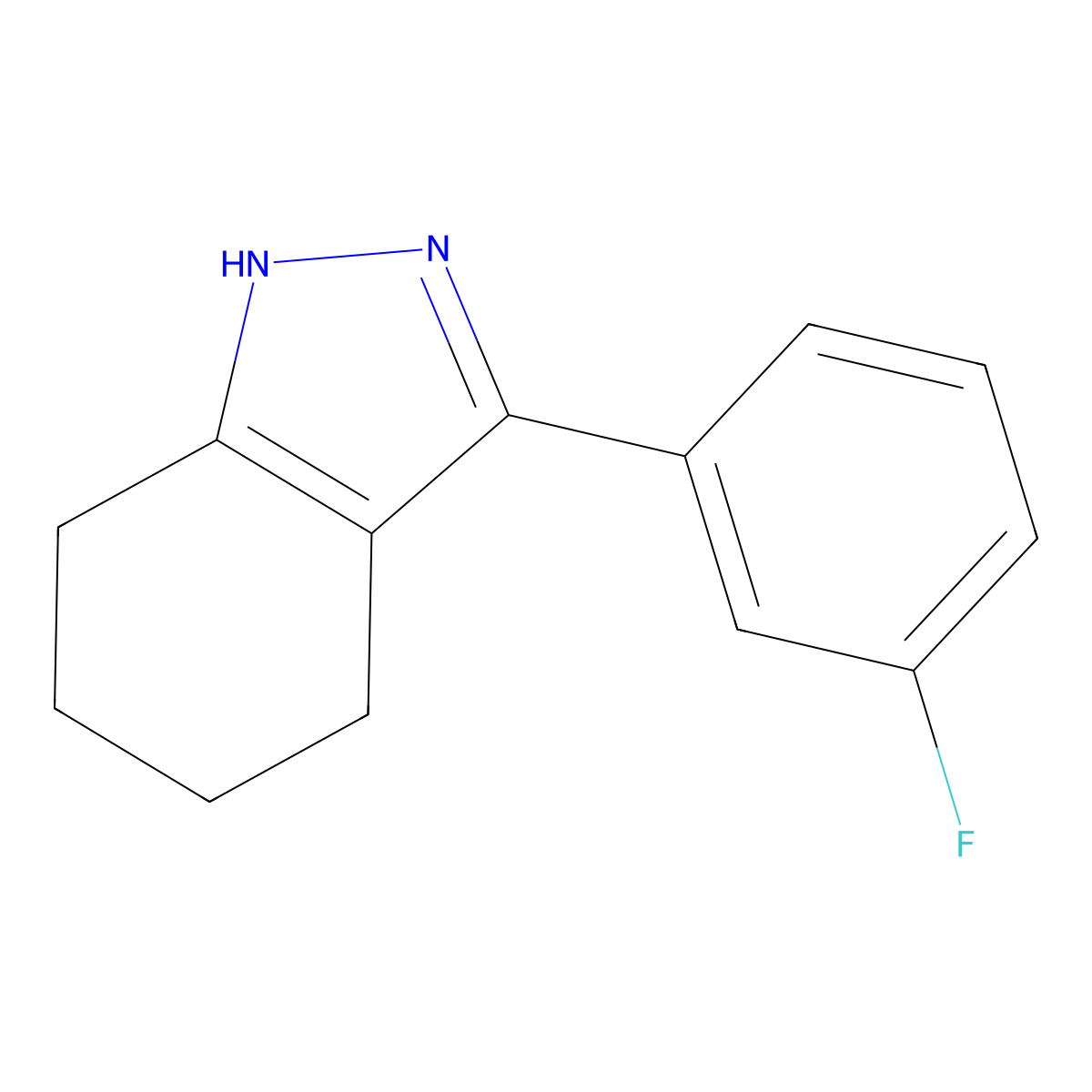 3-(3-fluorophenyl)-4,5,6,7-tetrahydro-2H-indazole molecular structure, CAS 2138285-90-0