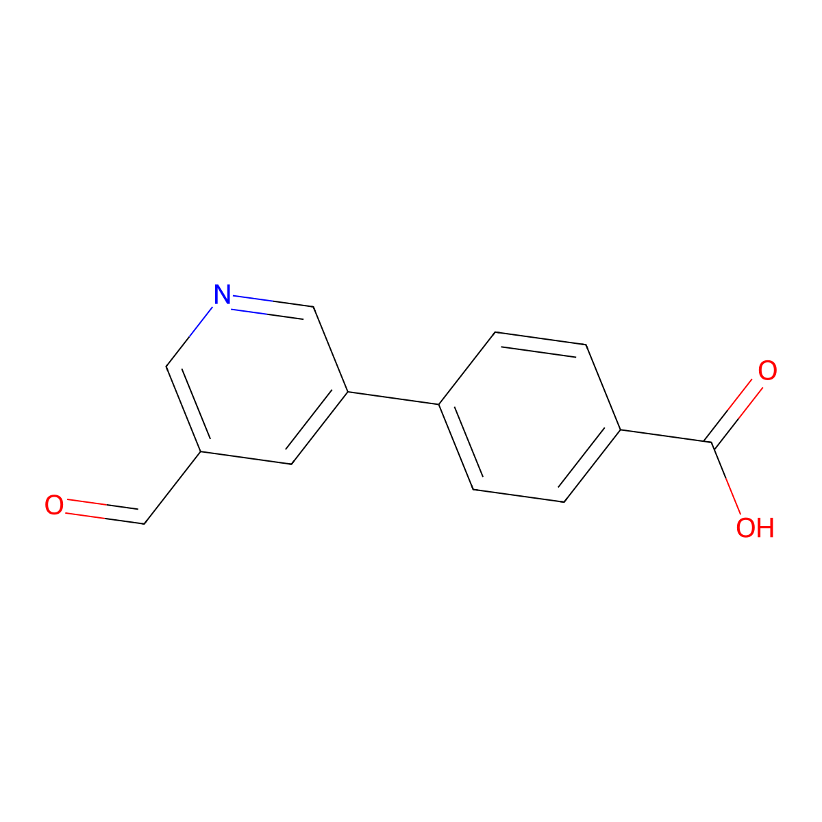 4-(5-Formylpyridin-3-yl)benzoic acid molecular structure, CAS 2138287-06-4