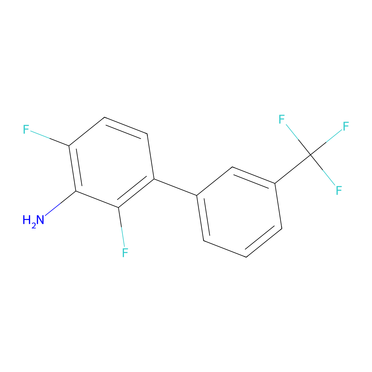 2,6-Difluoro-3-[3-(trifluoromethyl)phenyl]aniline molecular structure, CAS 2138287-62-2