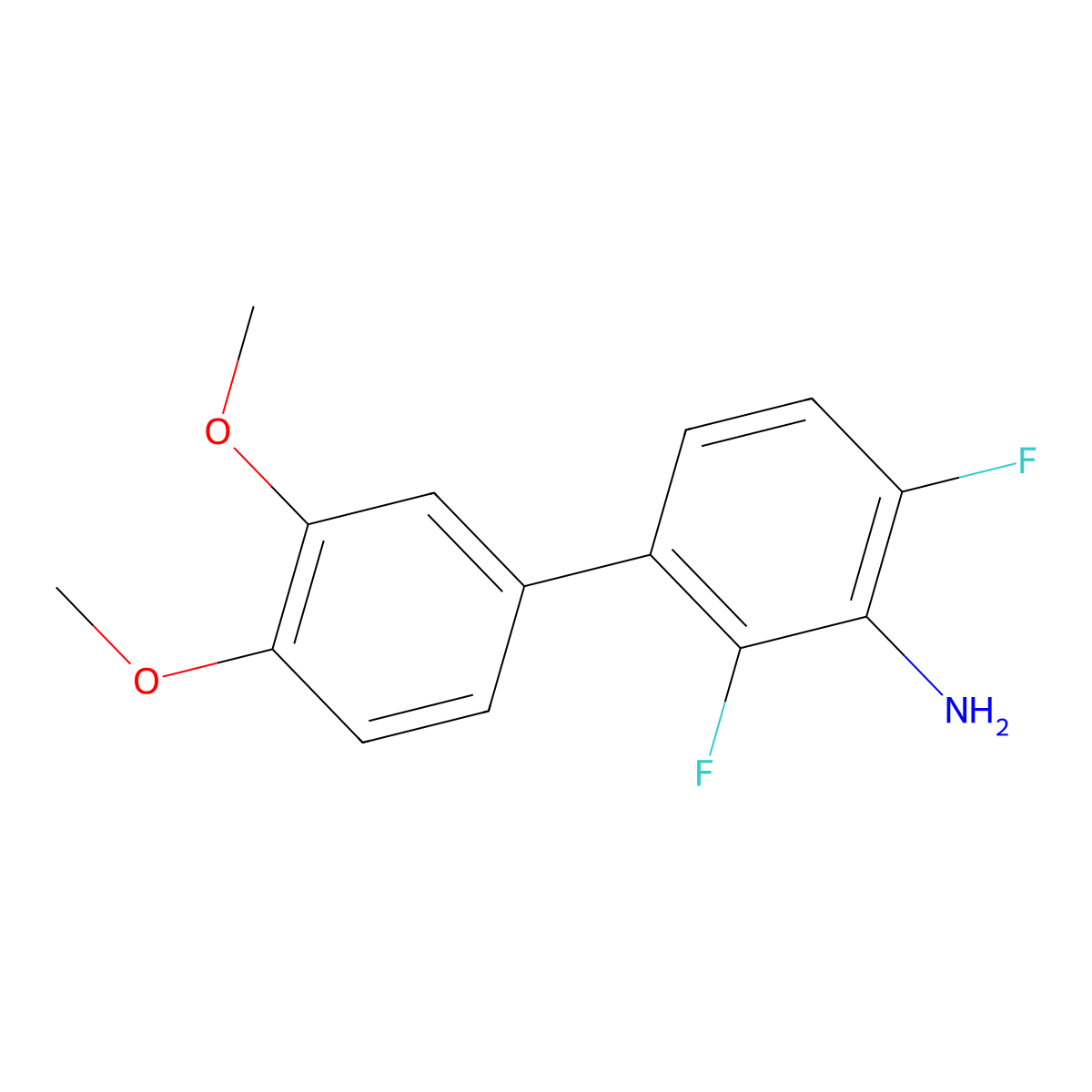 3-(3,4-Dimethoxyphenyl)-2,6-difluoroaniline molecular structure, CAS 2138287-69-9