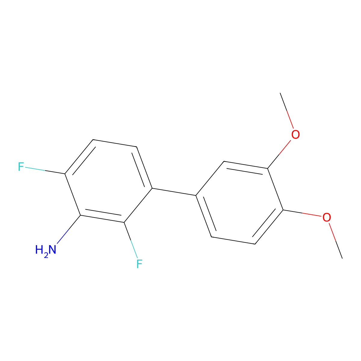 3-(3,4-Dimethoxyphenyl)-2,6-difluoroaniline molecular structure, CAS 2138287-69-9