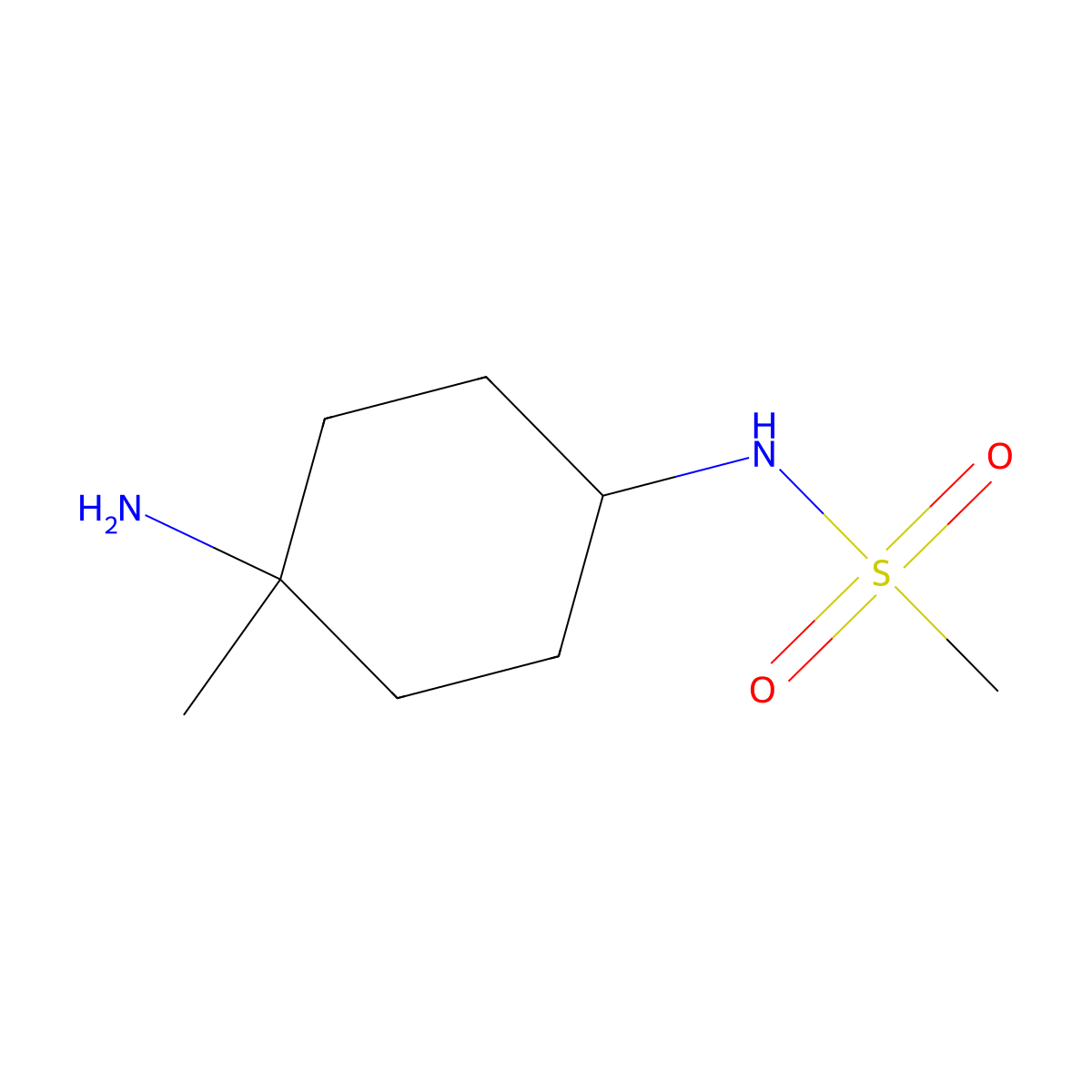 N-(4-amino-4-methylcyclohexyl)methanesulfonamide molecular structure, CAS 2138288-15-8