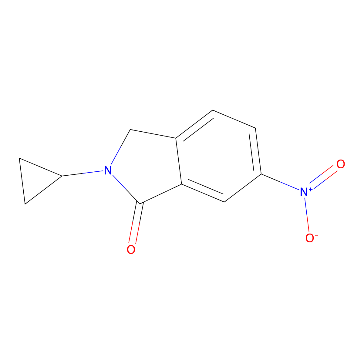 2-CYclopropyl-6-nitro-3H-isoindol-1-one molecular structure, CAS 2138288-29-4