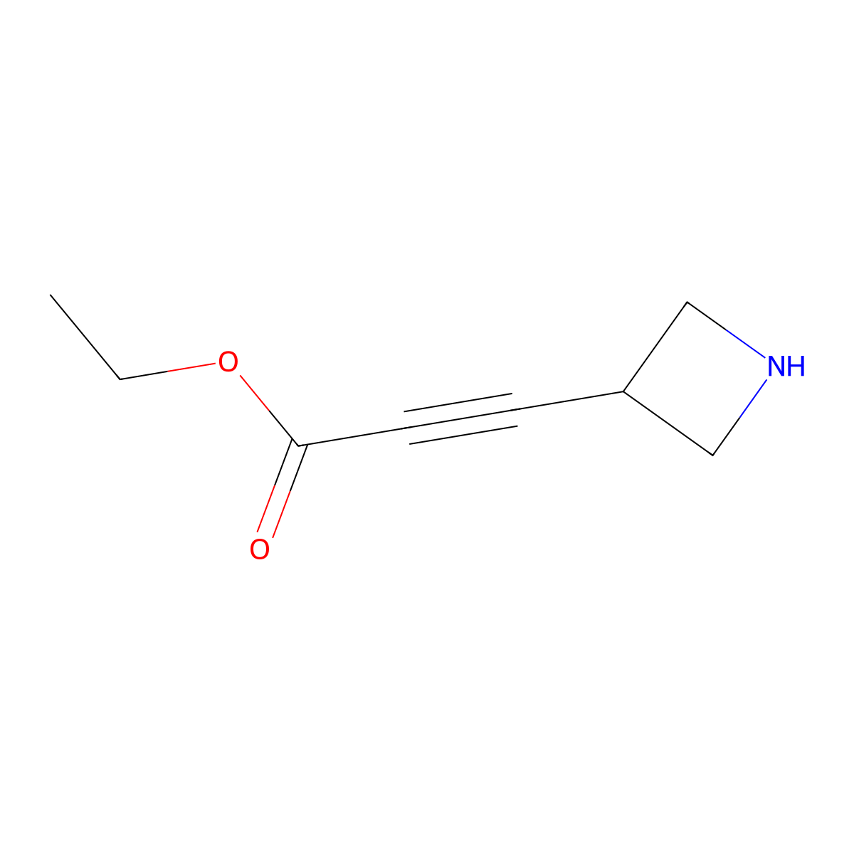 Ethyl 3-(azetidin-3-yl)prop-2-ynoate molecular structure, CAS 2138289-79-7