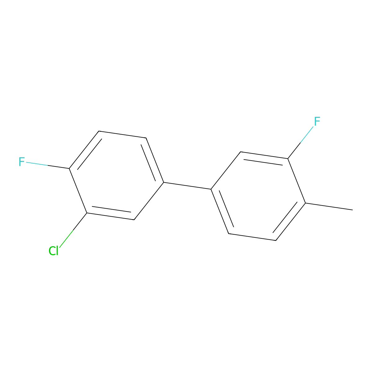 4-(3-Chloro-4-fluorophenyl)-2-fluoro-1-methylbenzene molecular structure, CAS 2138291-13-9