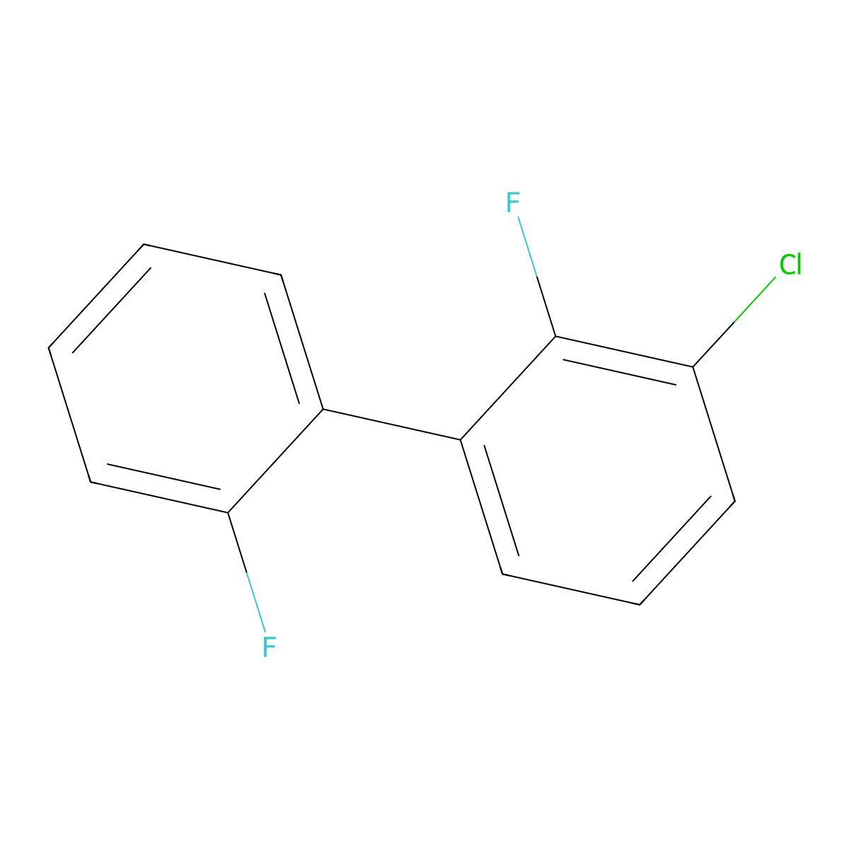 1-Chloro-2-fluoro-3-(2-fluorophenyl)benzene molecular structure, CAS 2138291-26-4