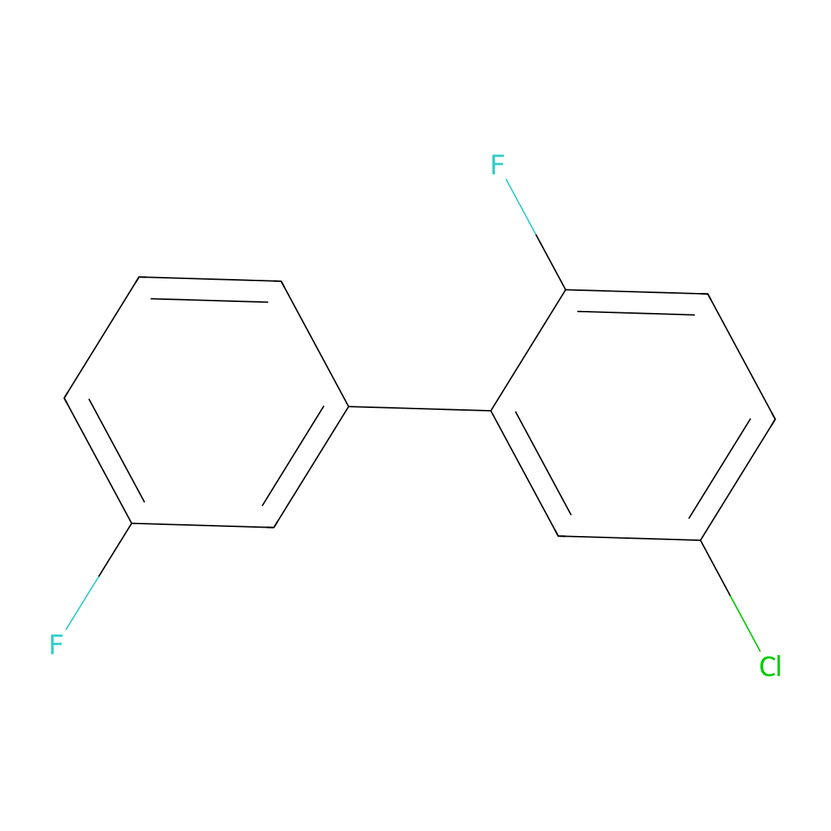 4-Chloro-1-fluoro-2-(3-fluorophenyl)benzene molecular structure, CAS 2138291-33-3