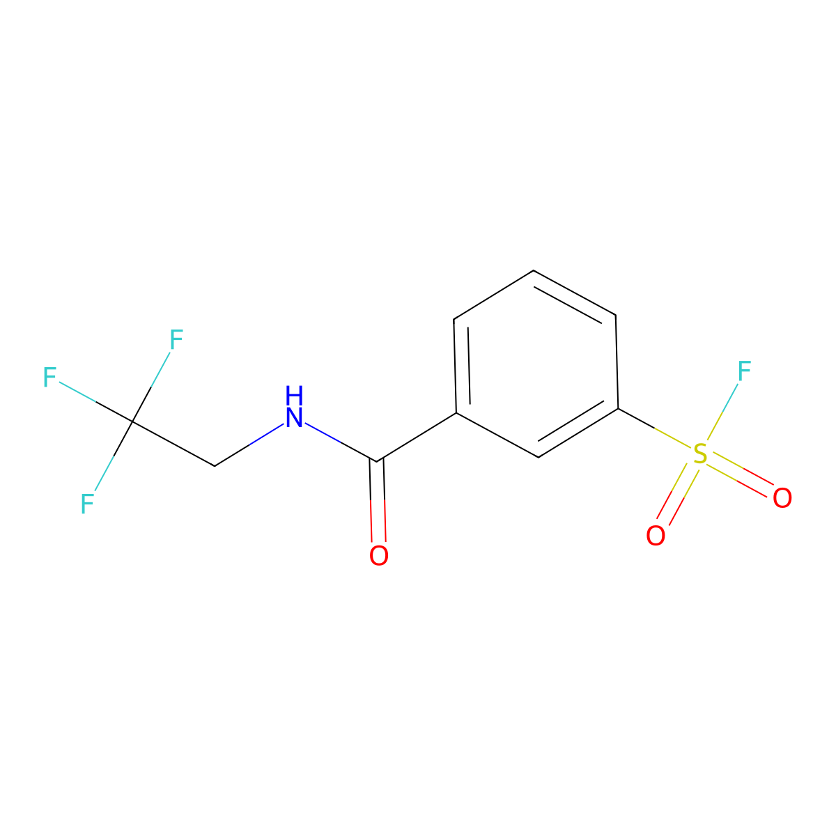 3-[(2,2,2-Trifluoroethyl)carbamoyl]benzene-1-sulfonyl fluoride molecular structure, CAS 2138291-73-1