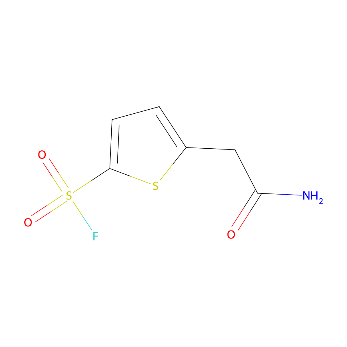5-(Carbamoylmethyl)thiophene-2-sulfonyl fluoride molecular structure, CAS 2138293-91-9