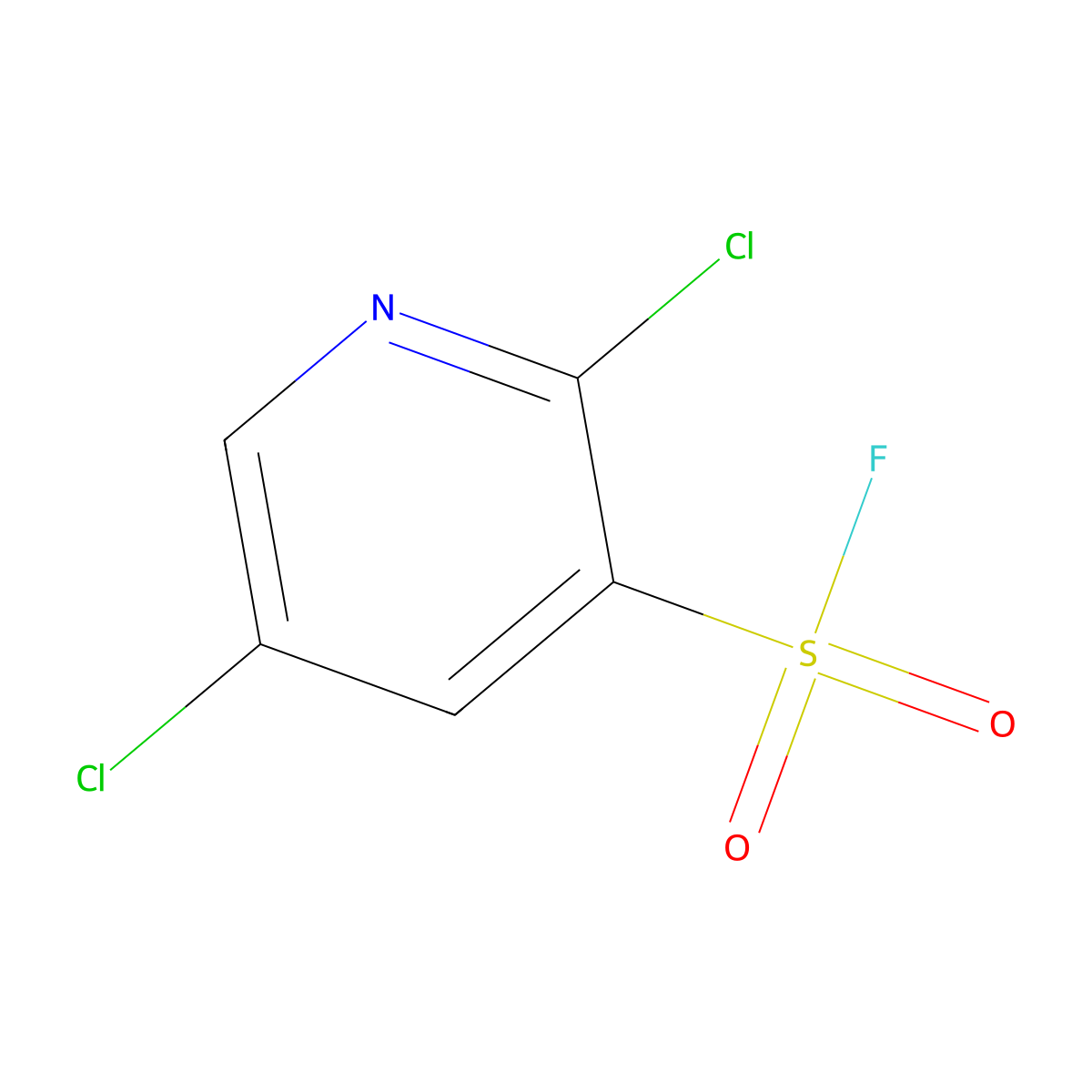 2,5-Dichloropyridine-3-sulfonyl fluoride molecular structure, CAS 2138293-96-4