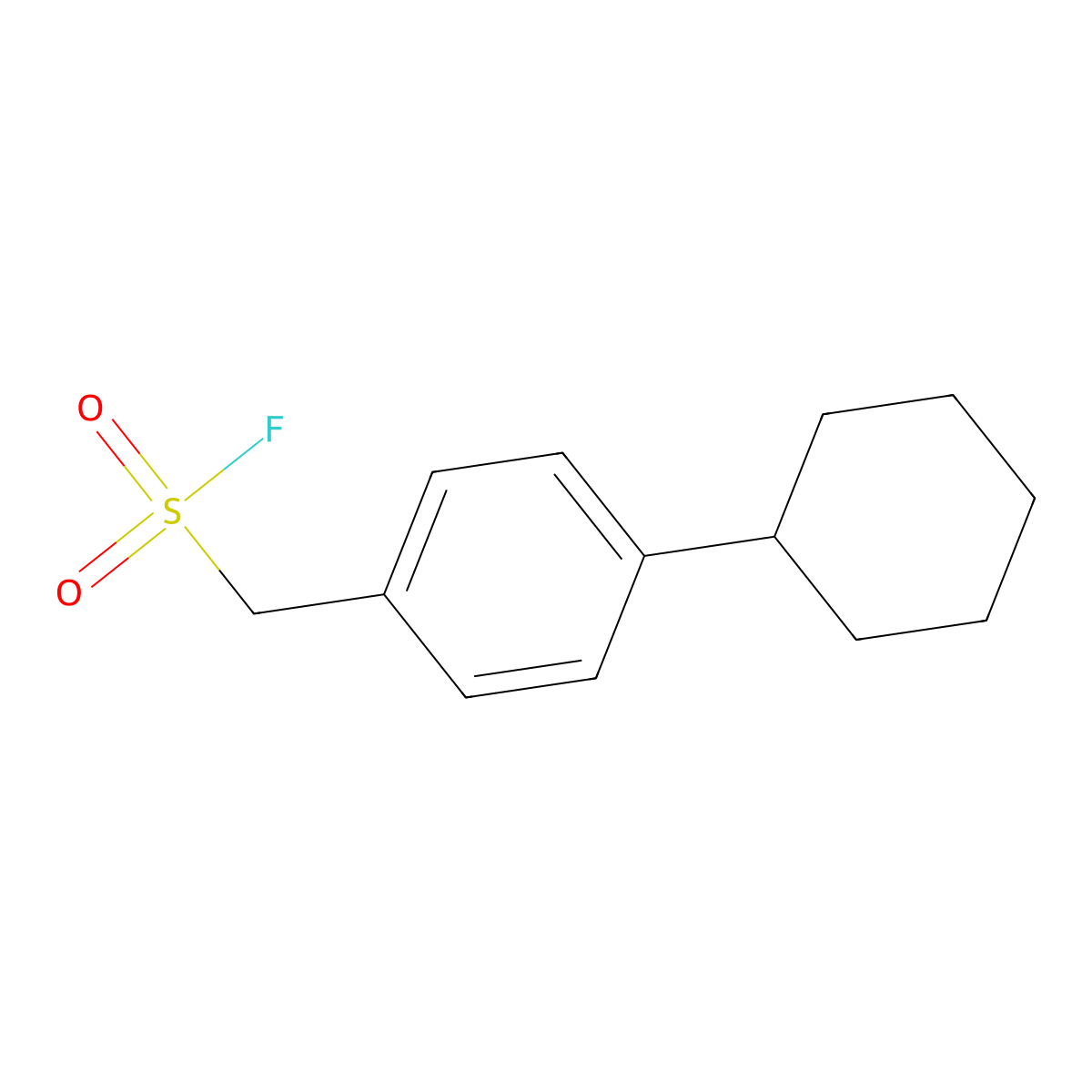 (4-Cyclohexylphenyl)methanesulfonyl fluoride molecular structure, CAS 2138294-89-8