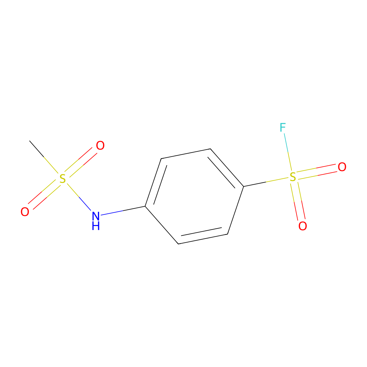 4-Methanesulfonamidobenzene-1-sulfonyl fluoride molecular structure, CAS 2138295-08-4