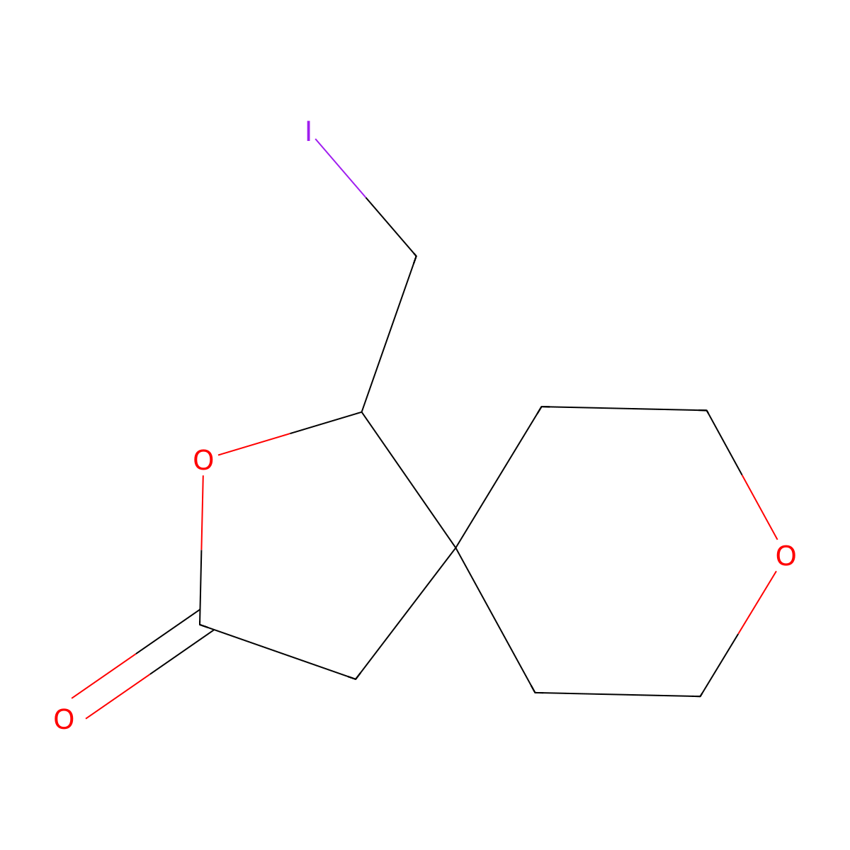 1-(Iodomethyl)-2,8-dioxaspiro[4.5]decan-3-one molecular structure, CAS 2138296-01-0