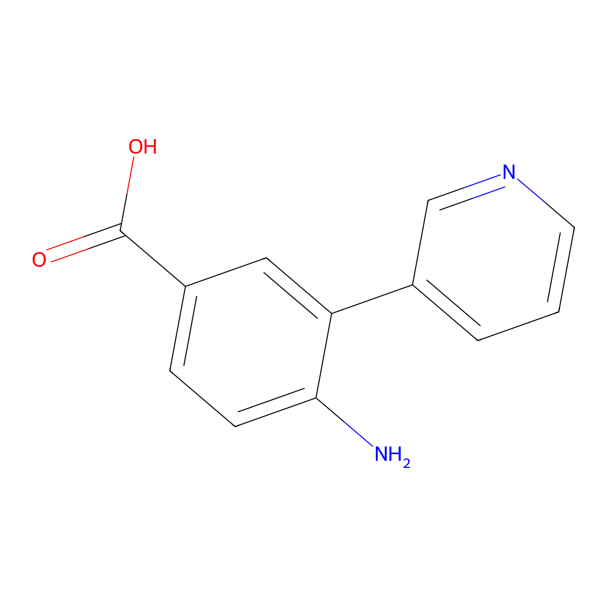 4-Amino-3-(pyridin-3-yl)benzoic acid molecular structure, CAS 2138296-05-4