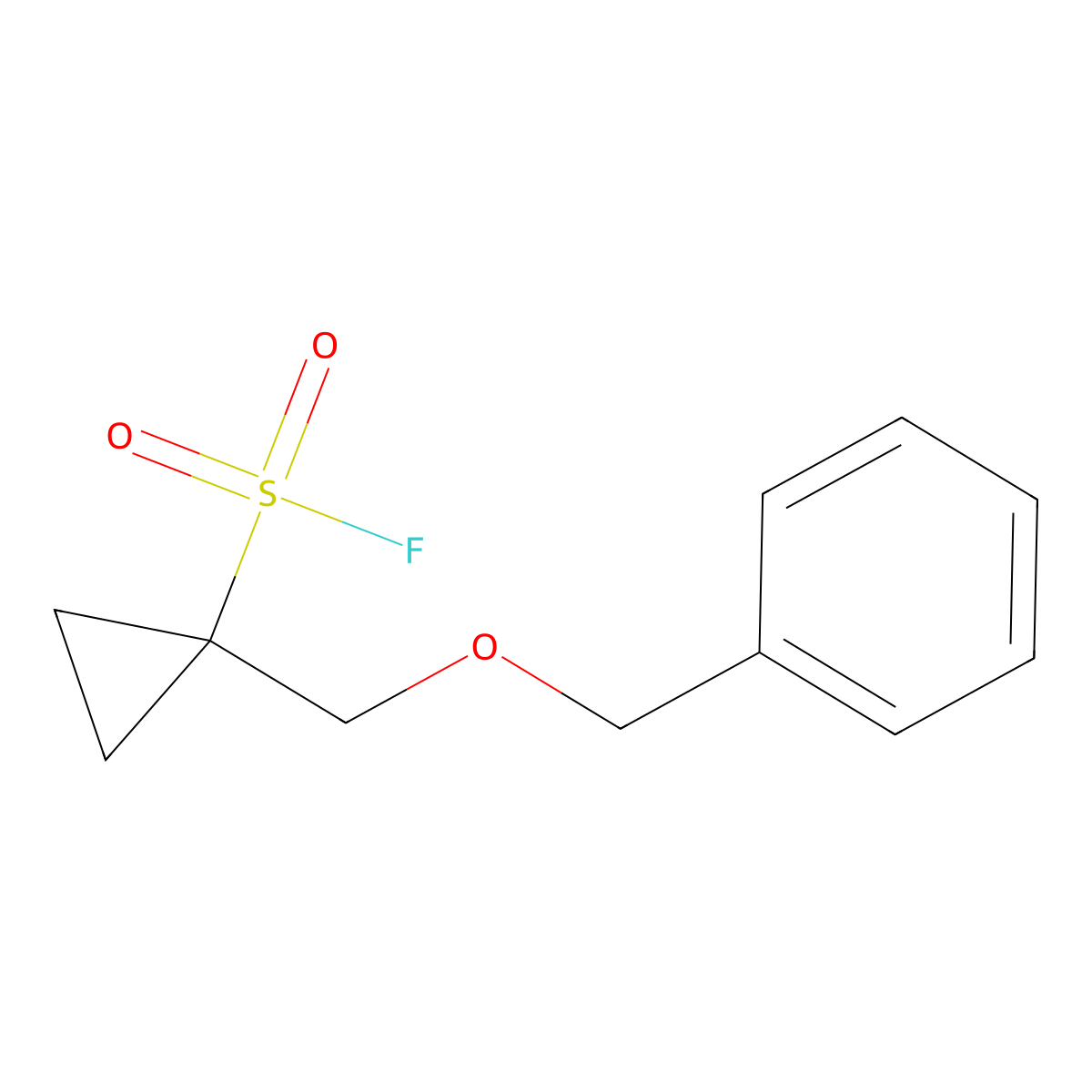 1-[(Benzyloxy)methyl]cyclopropane-1-sulfonyl fluoride molecular structure, CAS 2138296-17-8