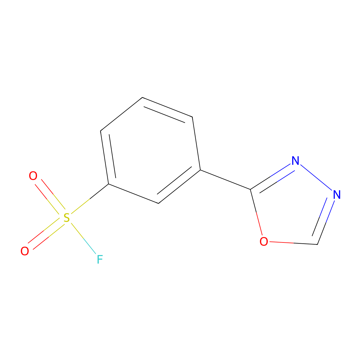 3-(1,3,4-Oxadiazol-2-yl)benzene-1-sulfonyl fluoride molecular structure, CAS 2138296-72-5
