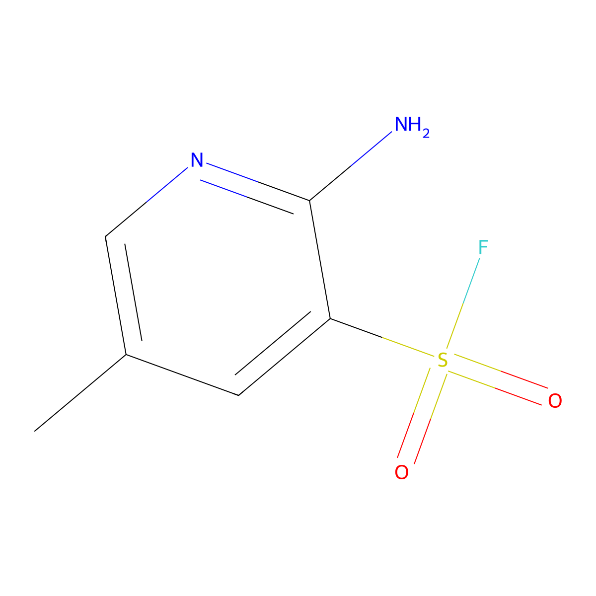 2-Amino-5-methylpyridine-3-sulfonyl fluoride molecular structure, CAS 2138296-75-8
