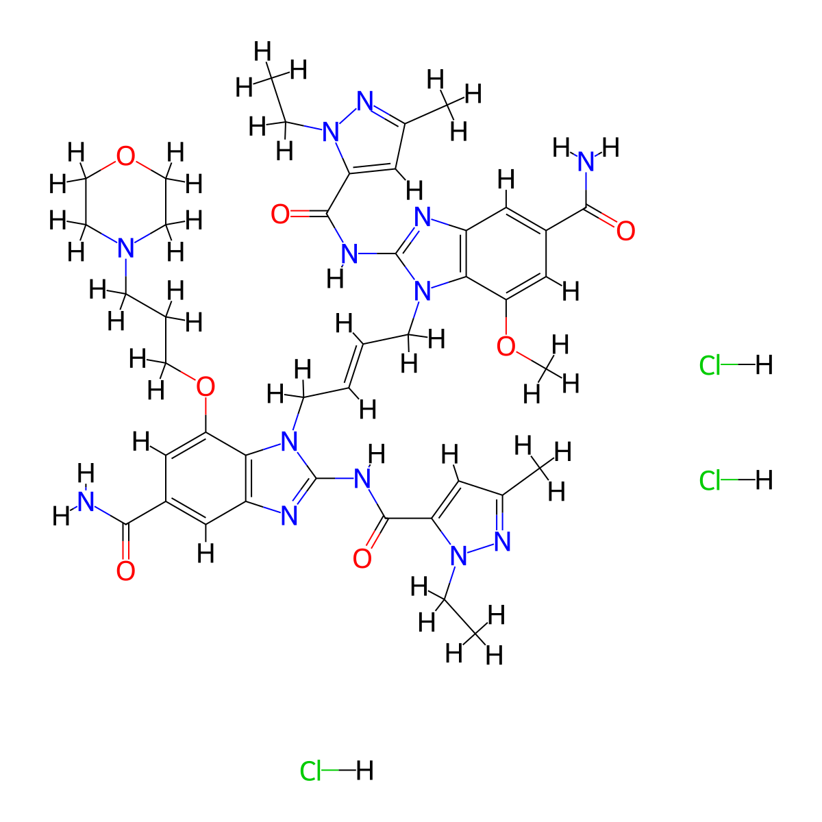 diABZI STING agonist-1 trihydrochloride molecular structure, CAS 2138299-34-8
