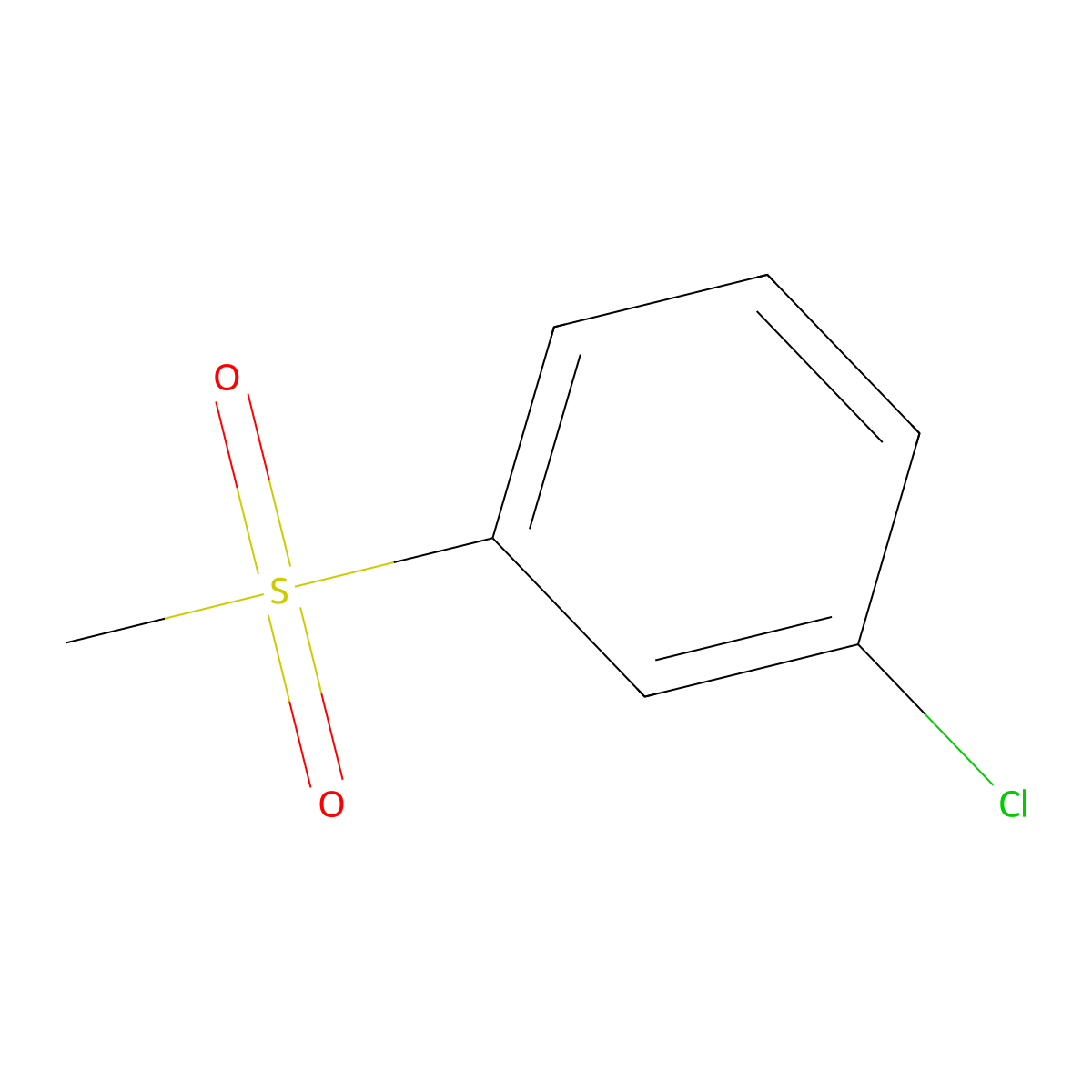 3-Chlorophenyl Methyl Sulfone molecular structure, CAS 21383-00-6