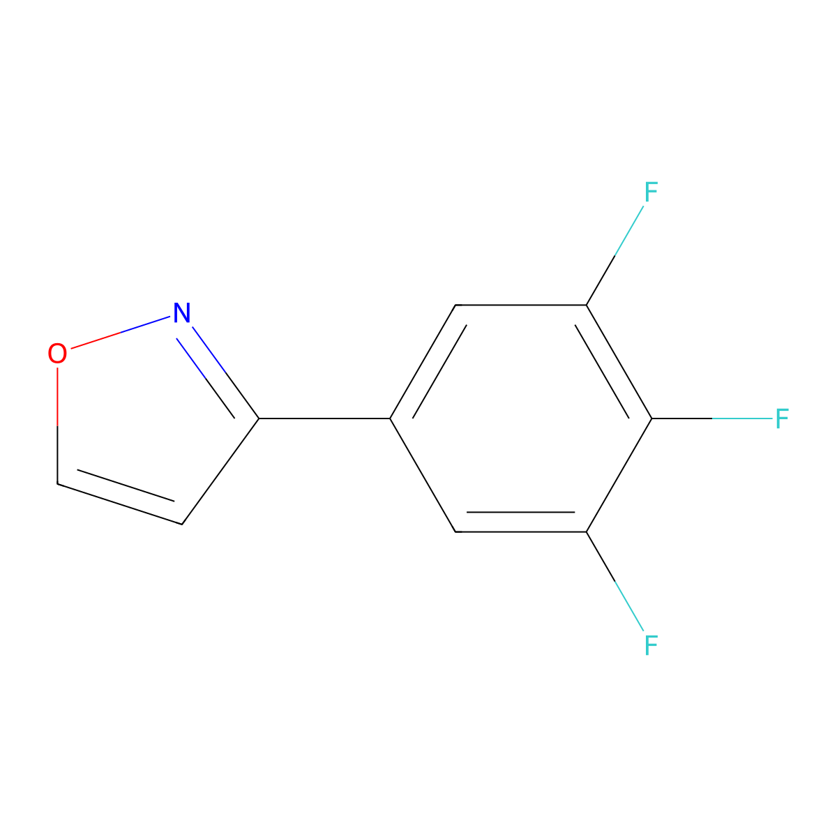 3-(3,4,5-Trifluorophenyl)-1,2-oxazole molecular structure, CAS 2138303-00-9