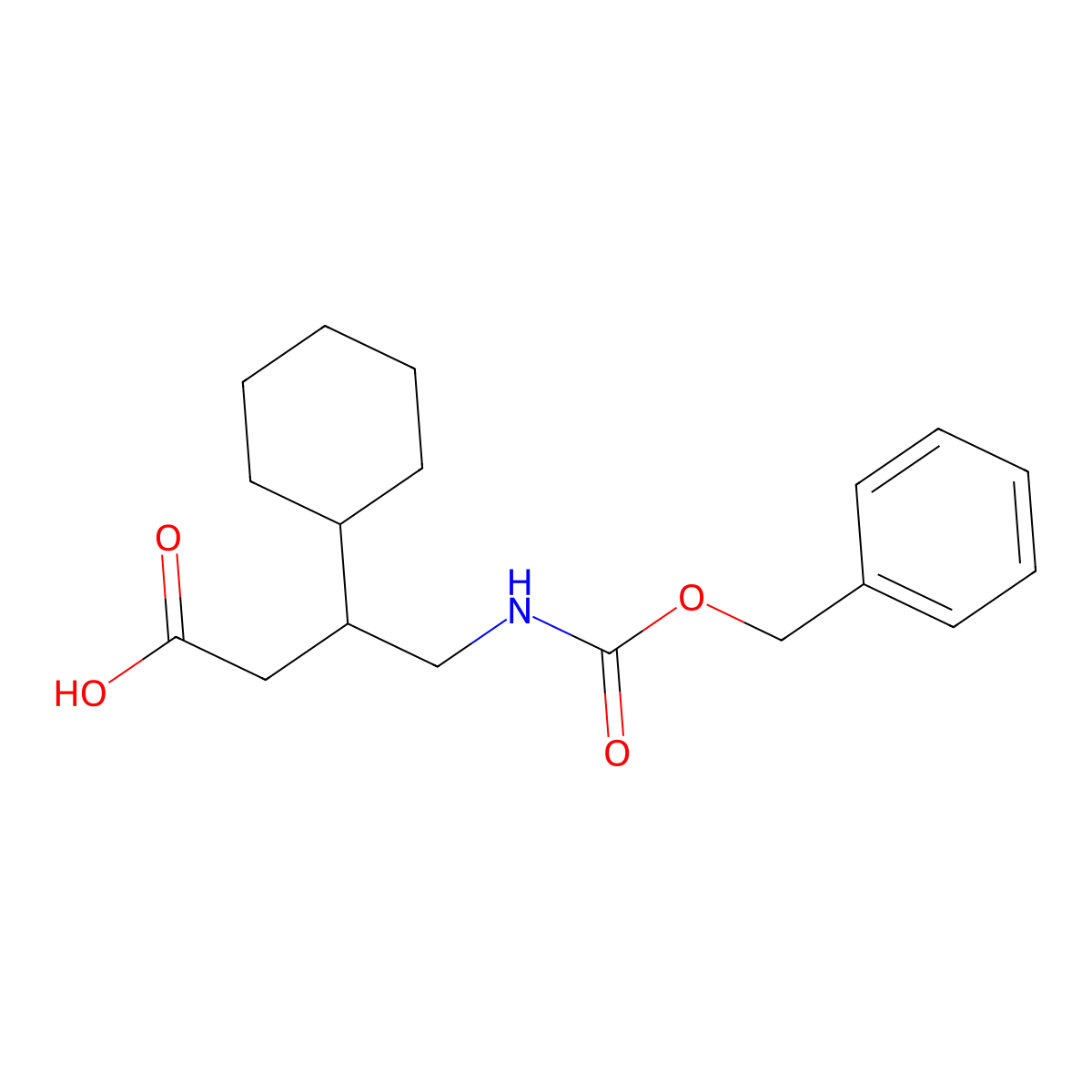 4-{[(Benzyloxy)carbonyl]amino}-3-cyclohexylbutanoic acid molecular structure, CAS 2138303-78-1