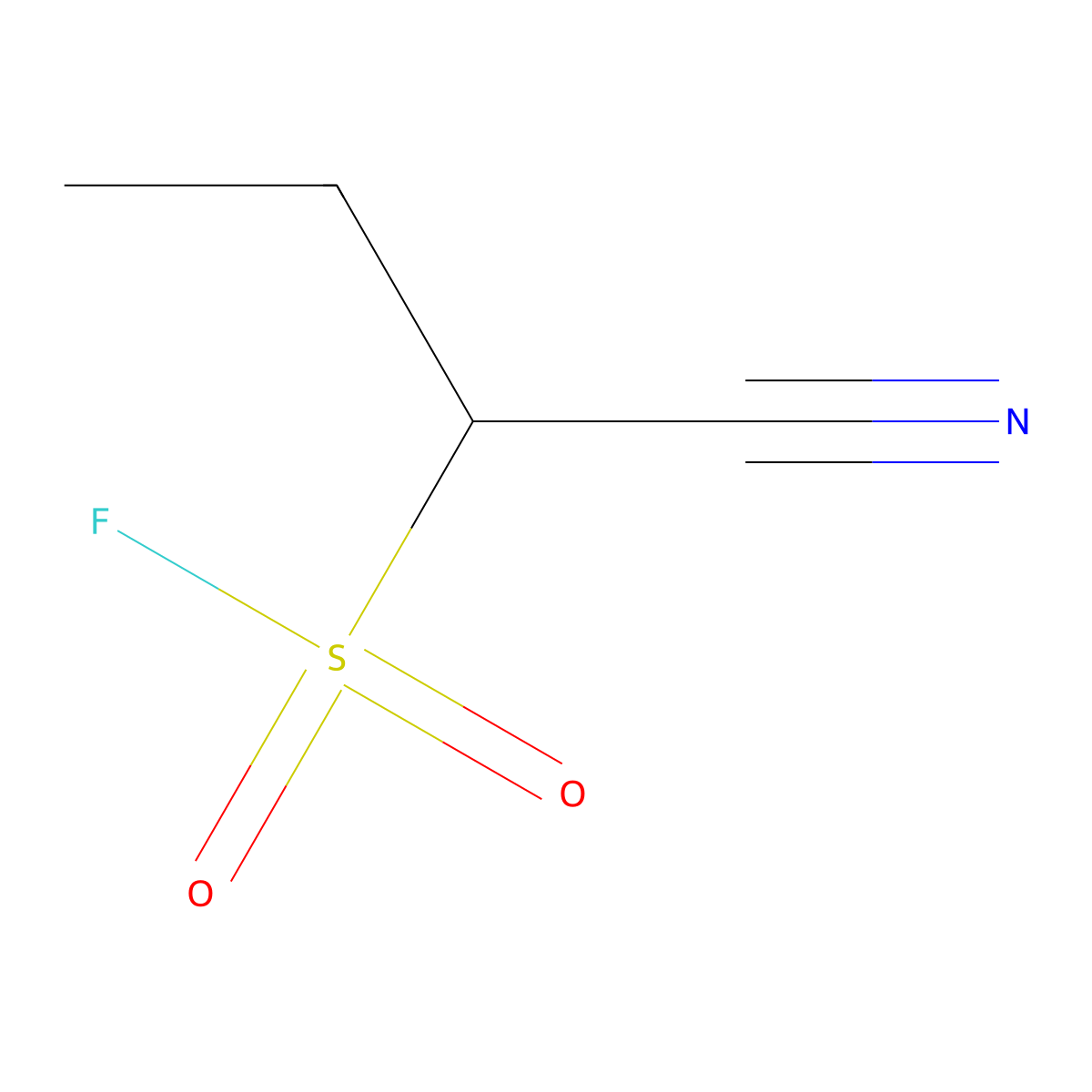 1-Cyanopropane-1-sulfonyl fluoride molecular structure, CAS 2138307-21-6