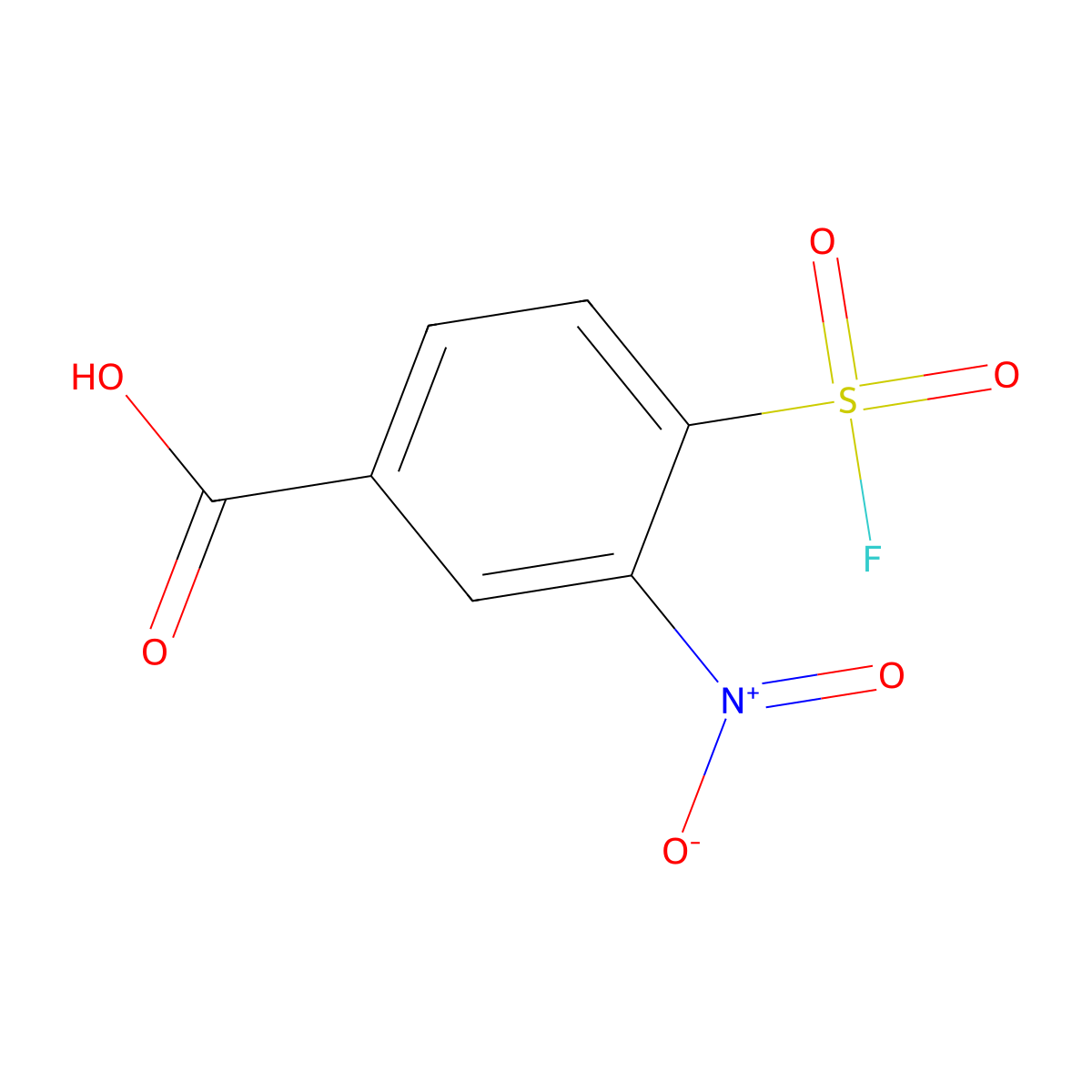 4-(Fluorosulfonyl)-3-nitrobenzoic acid molecular structure, CAS 2138307-82-9