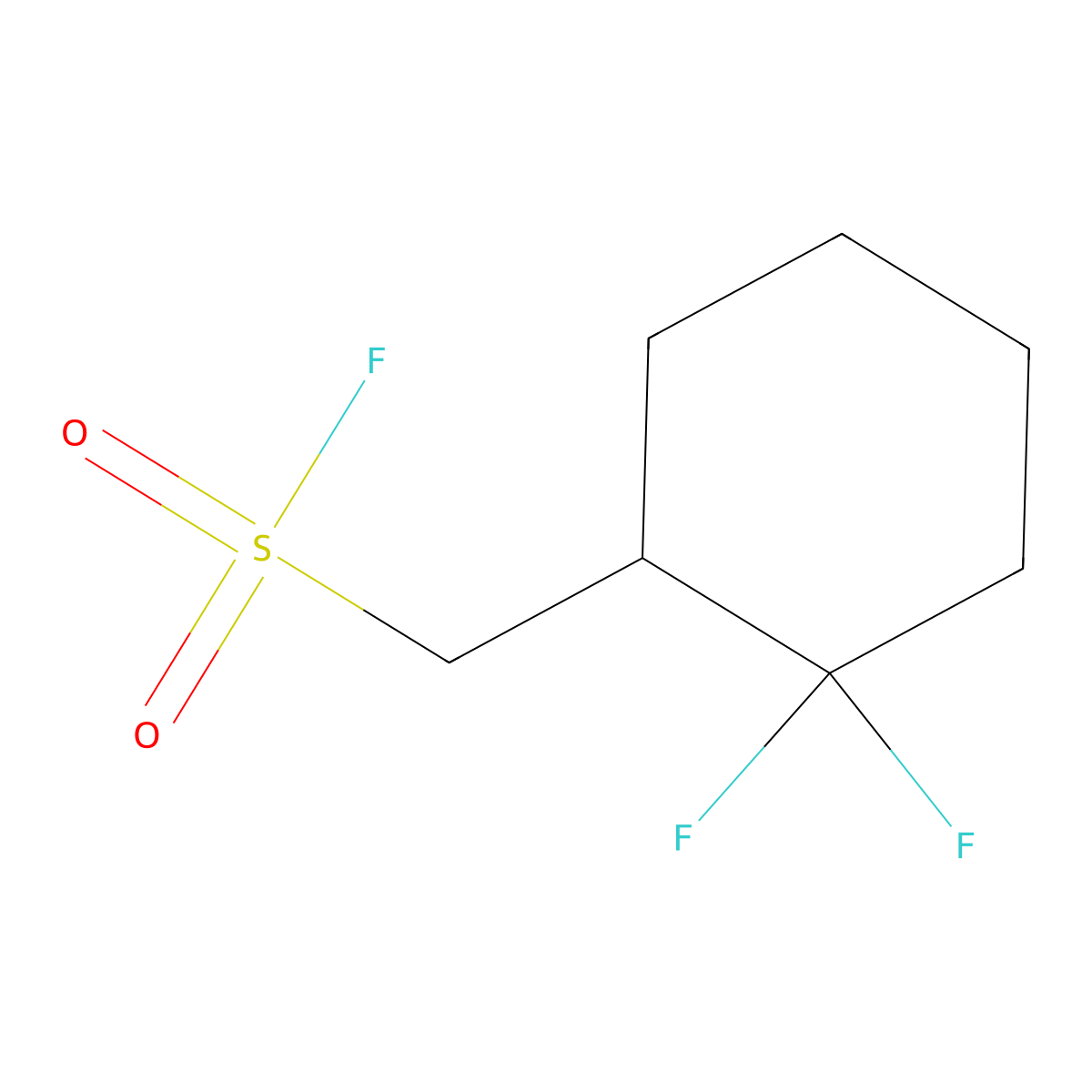 (2,2-Difluorocyclohexyl)methanesulfonyl fluoride molecular structure, CAS 2138308-56-0