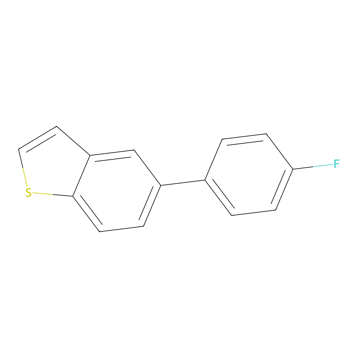 5-(4-Fluorophenyl)-1-benzothiophene molecular structure, CAS 2138308-73-1