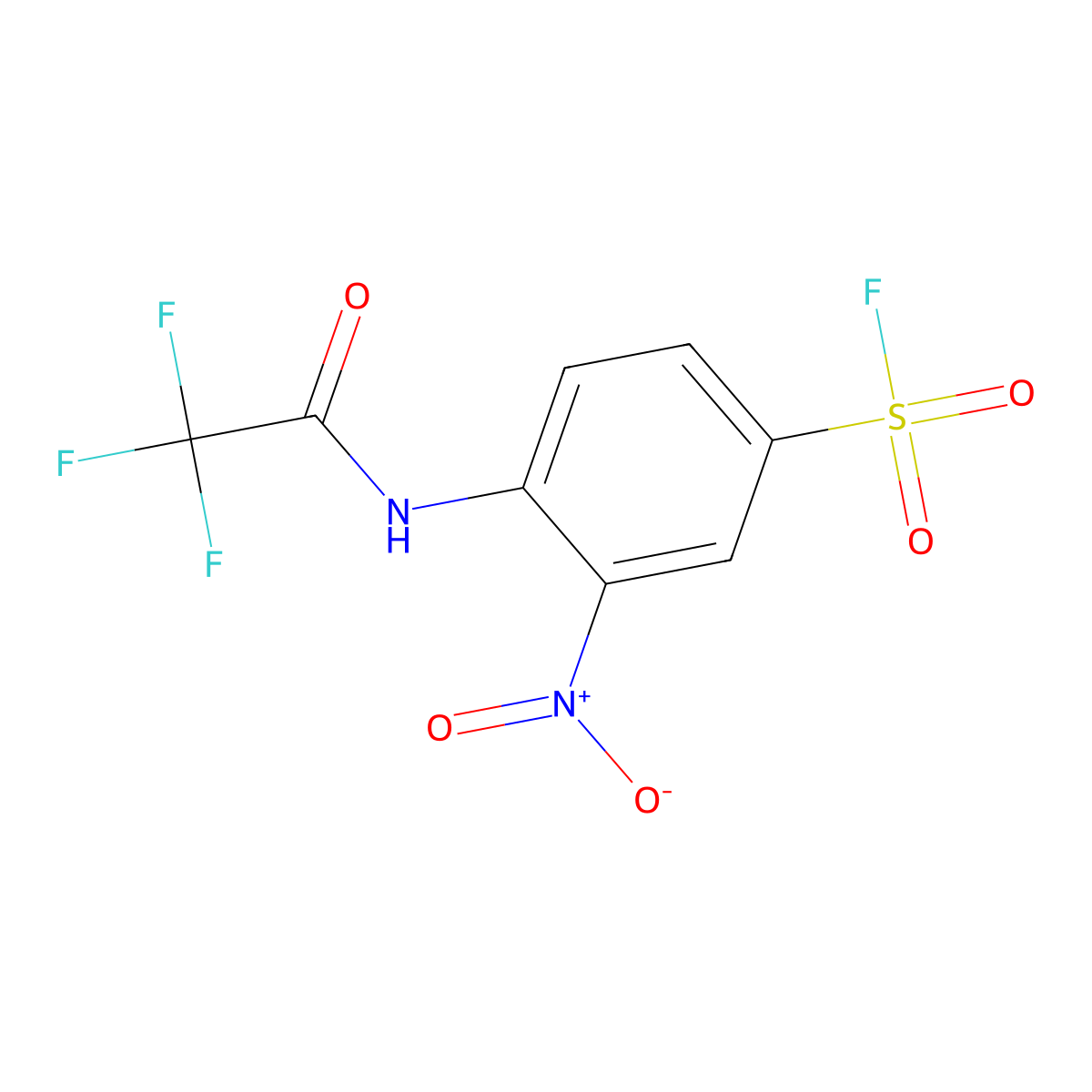 3-Nitro-4-(trifluoroacetamido)benzene-1-sulfonyl fluoride molecular structure, CAS 2138309-16-5