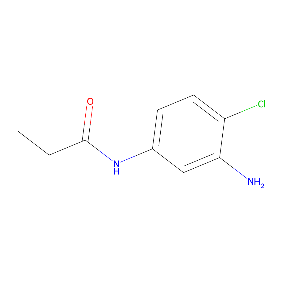 N-(3-amino-4-chlorophenyl)propanamide molecular structure, CAS 213831-01-7