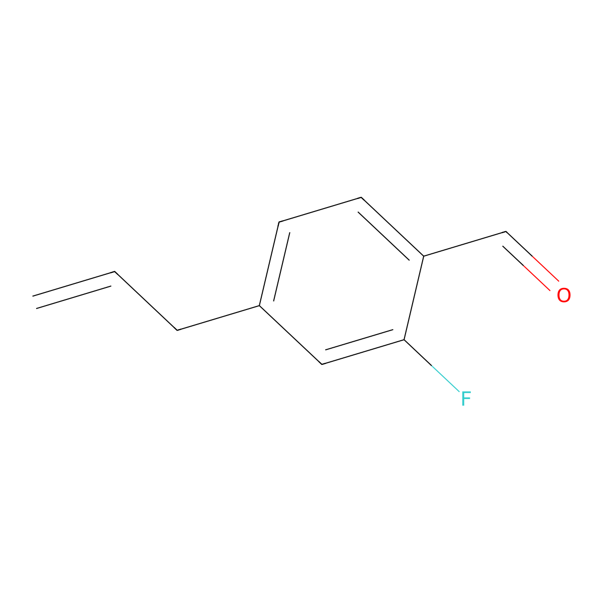 2-Fluoro-4-(prop-2-en-1-yl)benzaldehyde molecular structure, CAS 2138311-77-8