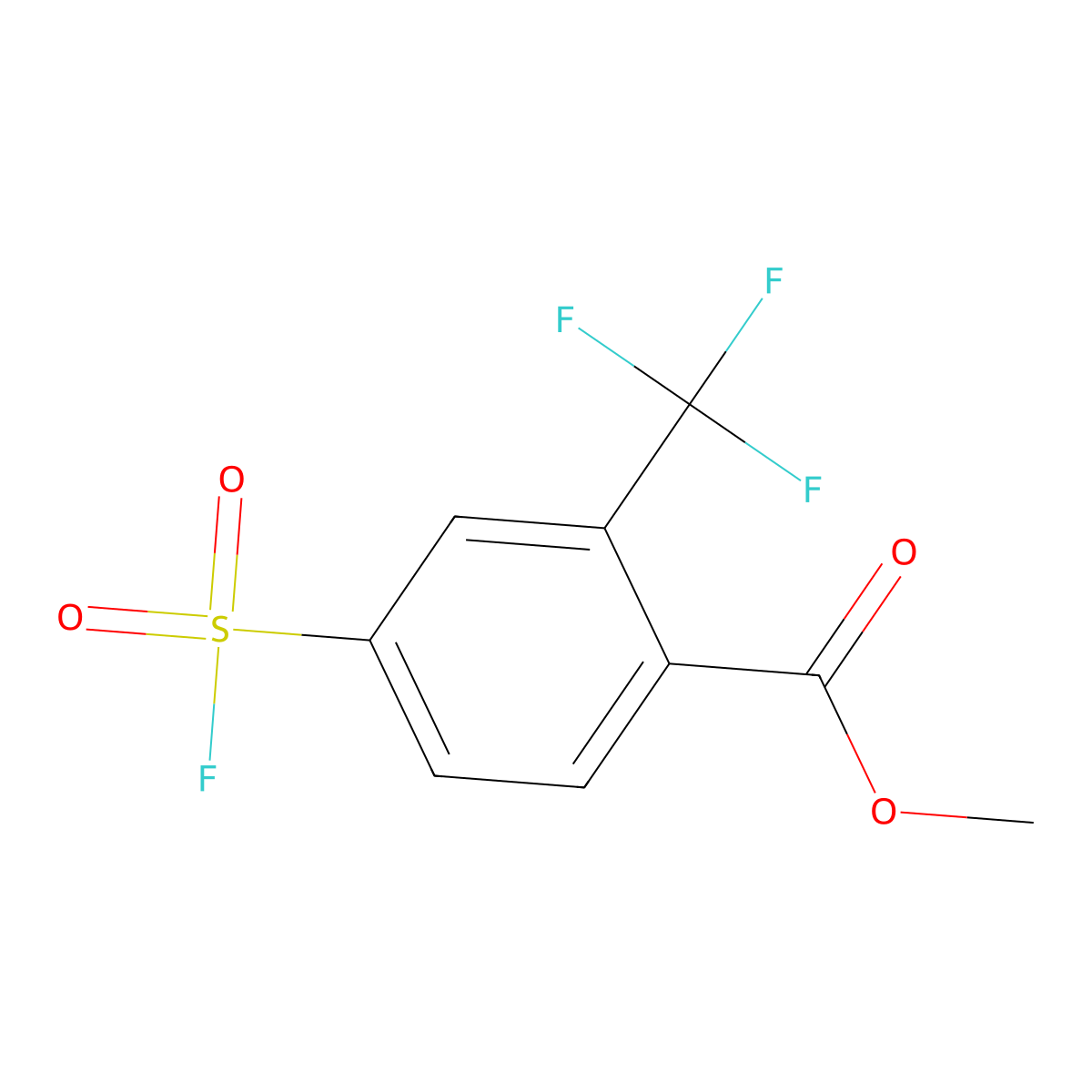 Methyl 4-(fluorosulfonyl)-2-(trifluoromethyl)benzoate molecular structure, CAS 2138311-82-5