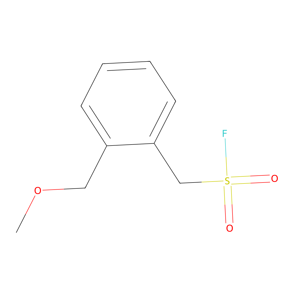 [2-(Methoxymethyl)phenyl]methanesulfonyl fluoride molecular structure, CAS 2138311-83-6