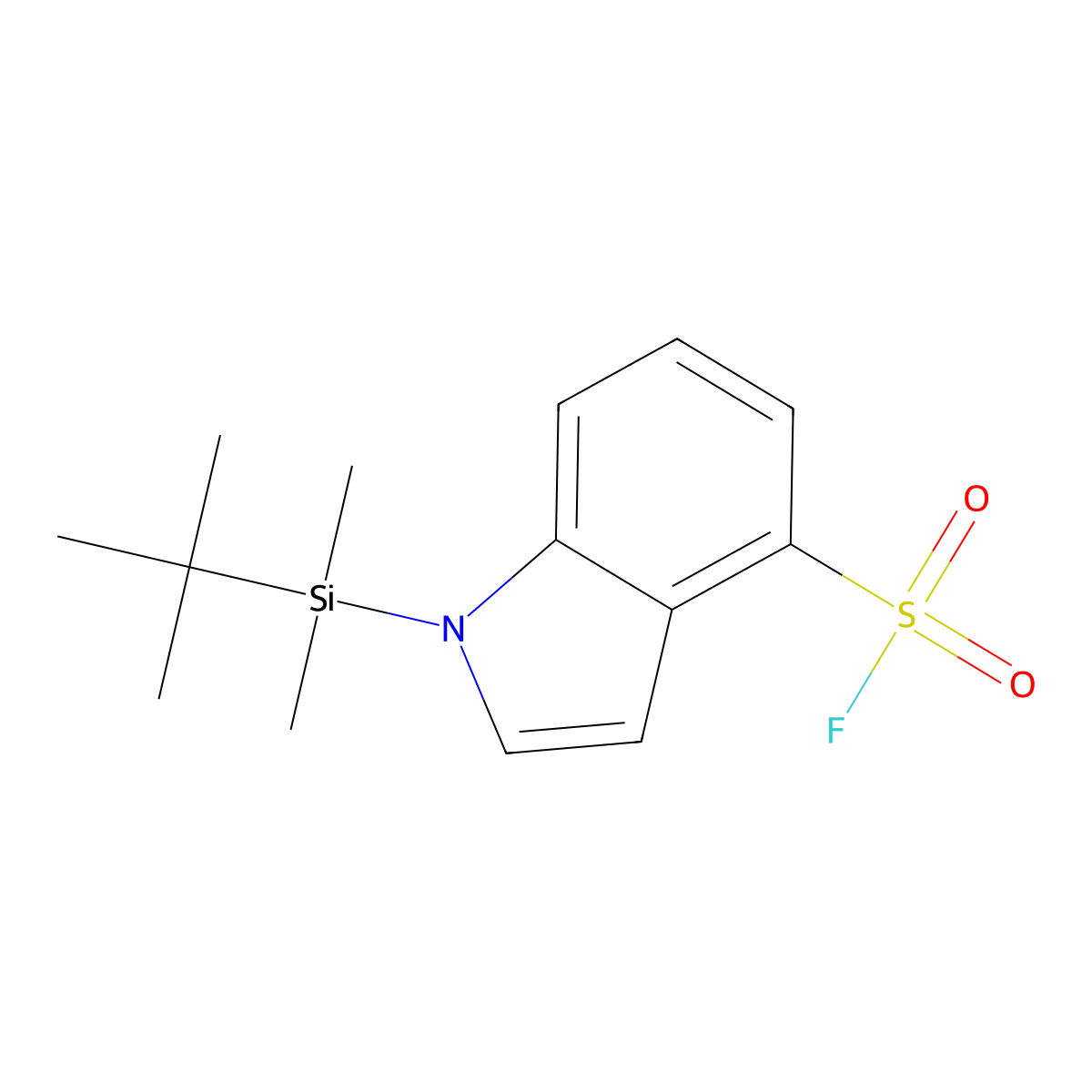 1-(tert-butyldimethylsilyl)-1H-indole-4-sulfonyl fluoride molecular structure, CAS 2138311-84-7