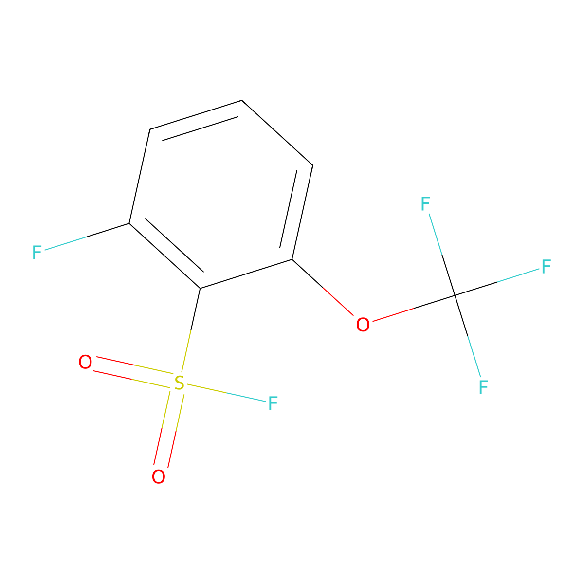 2-Fluoro-6-(trifluoromethoxy)benzene-1-sulfonyl fluoride molecular structure, CAS 2138311-94-9