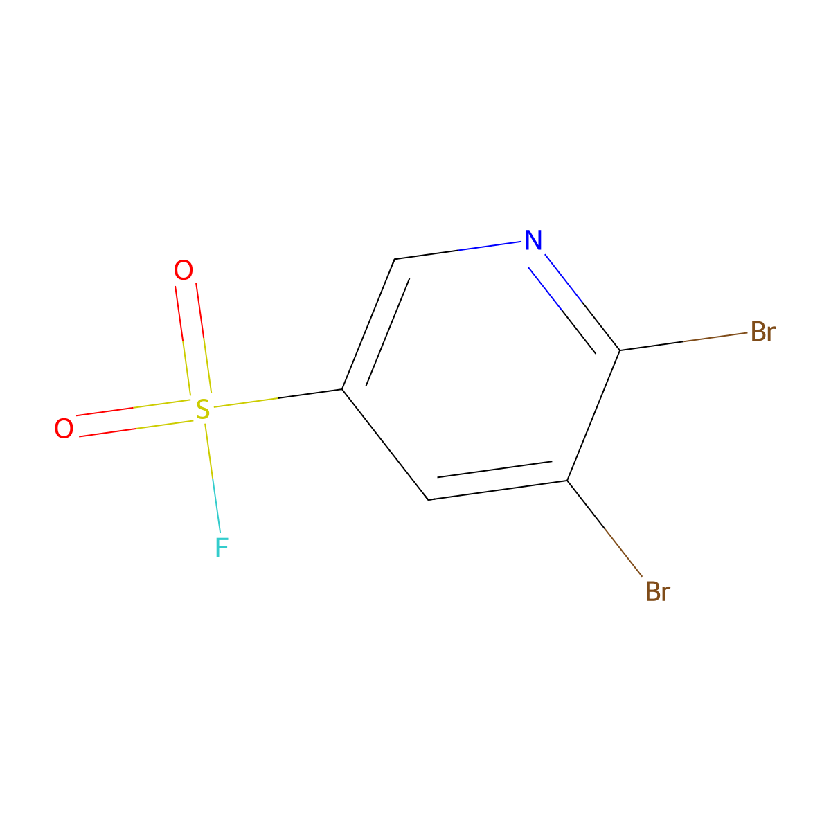 5,6-Dibromopyridine-3-sulfonyl fluoride molecular structure, CAS 2138312-00-0