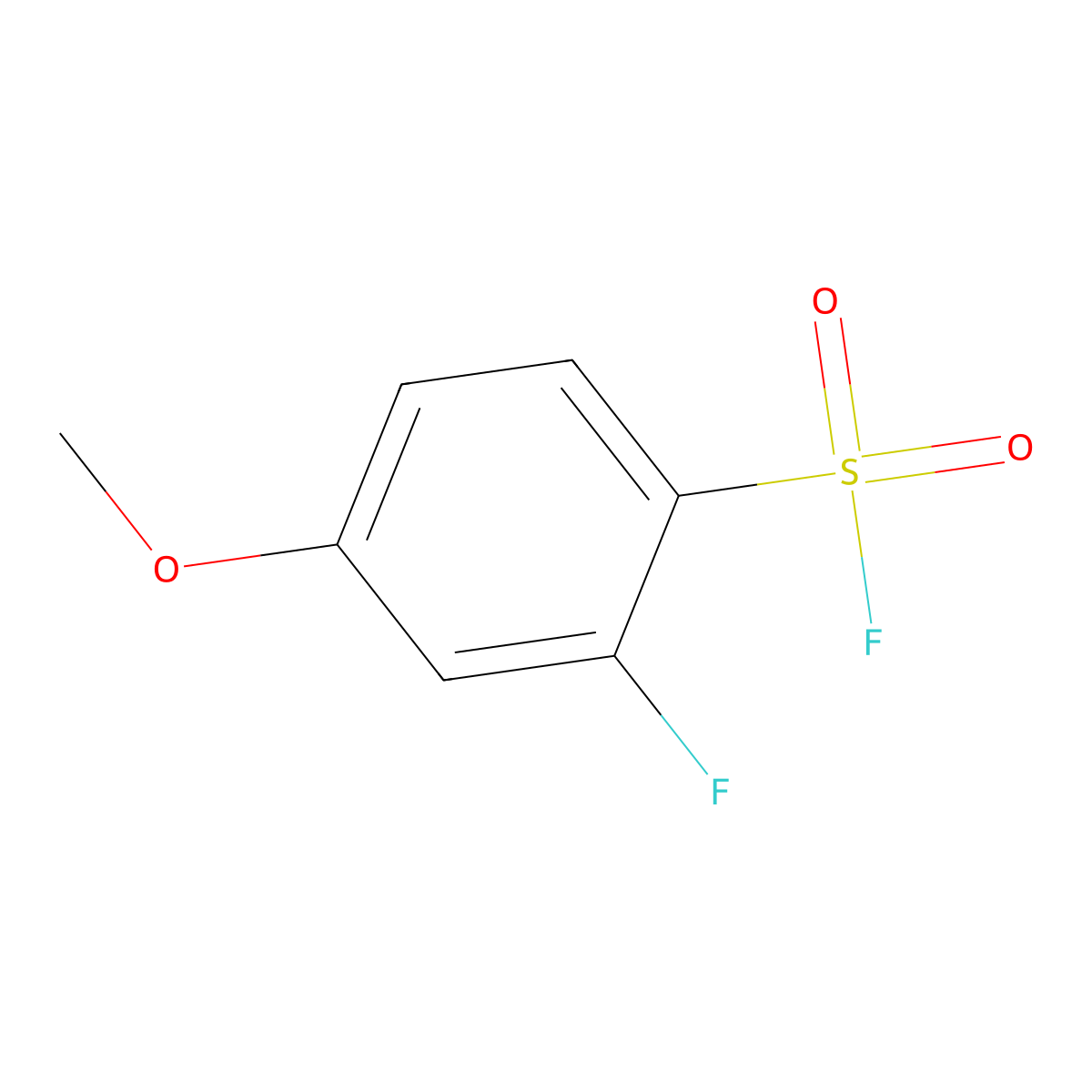 2-Fluoro-4-methoxybenzene-1-sulfonyl fluoride molecular structure, CAS 2138312-05-5