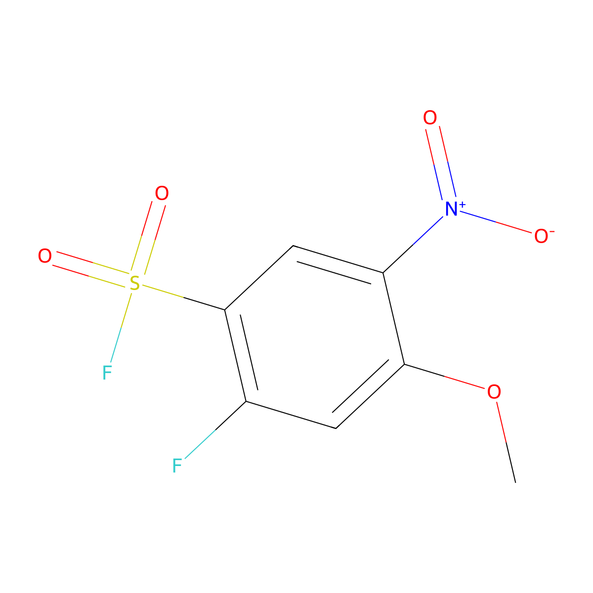 2-Fluoro-4-methoxy-5-nitrobenzene-1-sulfonyl fluoride molecular structure, CAS 2138312-07-7