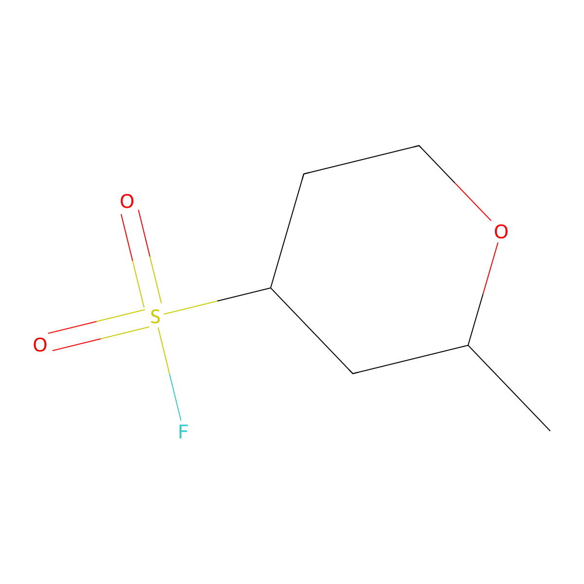 2-Methyloxane-4-sulfonyl fluoride molecular structure, CAS 2138312-10-2