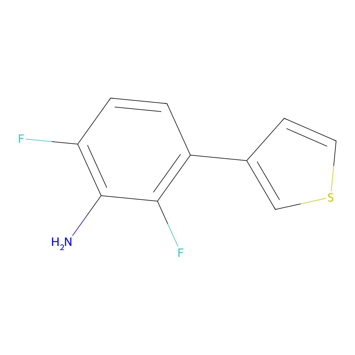2,6-Difluoro-3-(thiophen-3-yl)aniline molecular structure, CAS 2138312-25-9